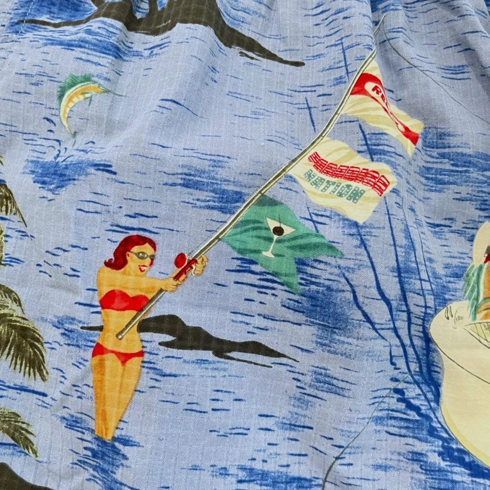 Tommy Bahama Paradise Nation Swim Trunks M Miss Bahama Pinup Girl Graphic Shorts